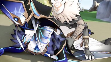 The Hentai Maiden and Her Gigantic Ass - Being Sodomized by a Hilichurl in the Mirror