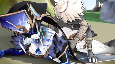 The Hentai Maiden and Her Gigantic Ass - Being Sodomized by a Hilichurl in the Mirror