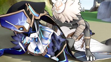 The Hentai Maiden and Her Gigantic Ass - Being Sodomized by a Hilichurl in the Mirror