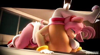 Double Dicked Down the Throat: Futanari Amy and Rouge Double-Team [DOMINATION]