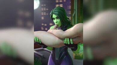 Gigantic Green Bitch Gets Her Hole Torn by a Monstrous Dick