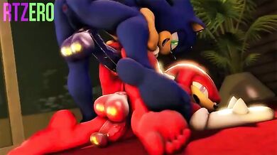 Sonic and Knuckles Fucking Hard in Part 2 of their RTZero Porn Adventure