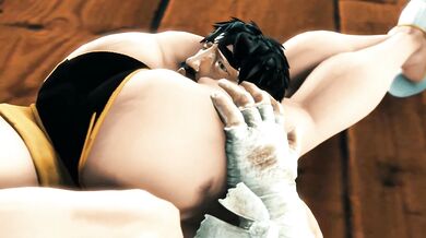 Headscissored and Pounded by Chun-li's Throbbing Fist, blueaurora3 Gets His Kinky Wish Fulfilled
