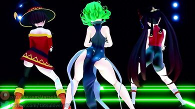 [Hardcore Fap Material] Gigi D'Agostino - Bla Bla Bla - Tatsumaki, Megumin & Hu Tao