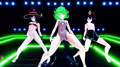 [Hardcore Fap Material] Gigi D'Agostino - Bla Bla Bla - Tatsumaki, Megumin & Hu Tao