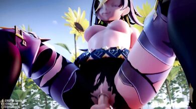 Dehya's Hot Day Out with a Lucky Female
