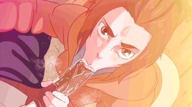 Black cock throat-fucking Asian teen in 'D' rated anime orgy.