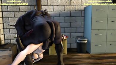 Scarlet's Tight Ass Taken by the Beastly Bull-Man in Final Fantasy Hentai!