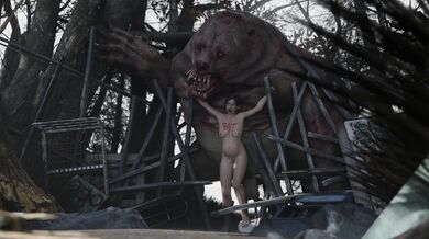 Mutant Bear Busts Anna Miller's Belly with his Swollen Sack of Seed!