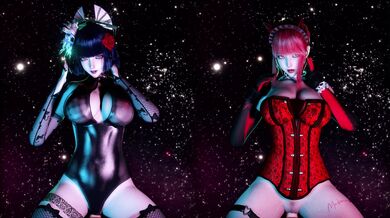 Twin Nymphs of the Demon Realm: The Erotic Dance of Vanity and Lust
