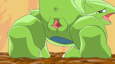 Tensile Typhlosion Gets Tied Up by Terrible Tyrant Tyranitar!