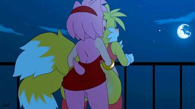 Two-Holed Shemale Fucks All Male Cast in Huge Gangbang