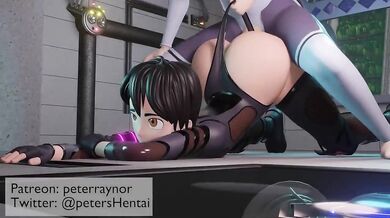 Two-Holed Shemale Fucks All Male Cast in Huge Gangbang