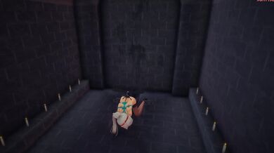 Tied up and pounded in the dungeon by insects, Haku's anal adventure