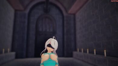 Tied up and pounded in the dungeon by insects, Haku's anal adventure