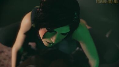 Lara's Blacked Adventure: Polishing Jade's Belled Fun