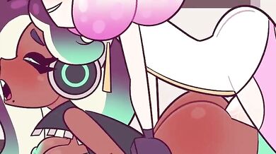 Tentacle Splatter Orgy with Inked Up Octopi and the Squid Sisters [Tentacles x Futa]