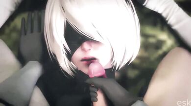 - Yorha 2B Sucks Cock - Esk