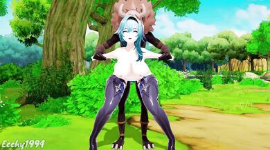 Eula's Wet Pussy Gets Nailed in [MMD] Genshin Impact (Ecchy1994)