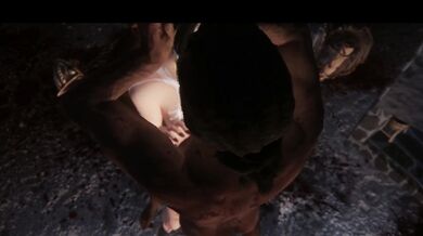 Nordic Beauty in Skyrim Gets Reamed by a Horde of Bandits