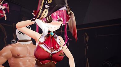 [4KMMD] Houshou Marin's Ear-Piercing Orgy