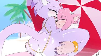 Kinky Summer Fling: Blaze and Amy Get Hot on the Sand [krazyelf & delalicious3]