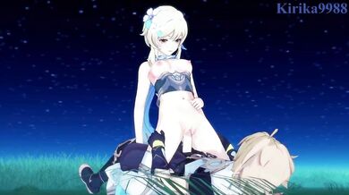 Aether's Forbidden Encounter with Lustful Lumine in Genshin Impact