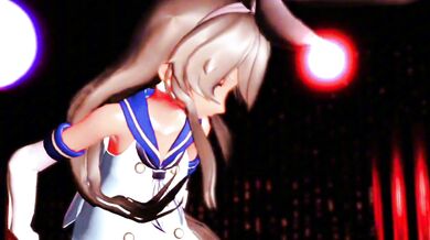 Unforgettable Sailor Blowjob: Shimakaze in Hi-Fi Raver (Failed Version) MMD Hentai Sex