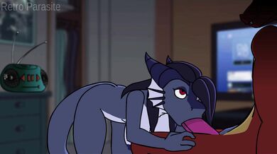 My Big Blue Durg with a Retro Parasite and Spiky Shaft