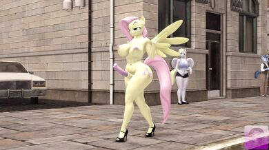 Nude Fluttershy Strolls Out