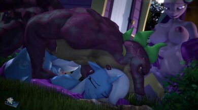 Trixie Gets Pounded by Spike's Huge Cock [hooves-art]