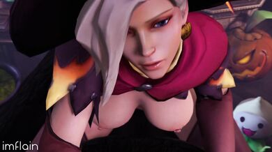 Mercy gets fucked by a horny werewolf in 'Imflain'