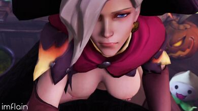 Mercy gets fucked by a horny werewolf in 'Imflain'