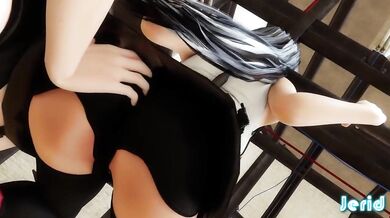 Sweaty Tifa Pumping Jerid's Dicky Down to the Mat