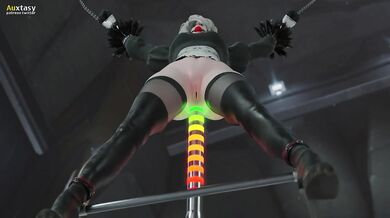 Glowing Dildo Rapes 2B in Erotic Fetish Porn