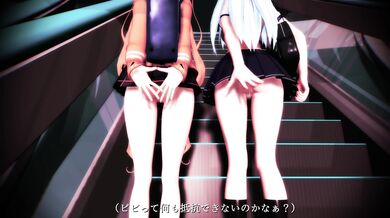 Murasame's Toesome Footjobs on Suzuya's Shaven Balls
