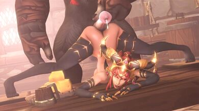 Sexy Dragon Sorceress Alexstrasza Gets Fucked Hard by a Giant Skeleton [MasturbationHQ]