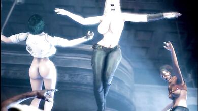 Naughty Nurses and Sexy Sluts: Resident Evil vs Devil May Cry Halloween Orgy