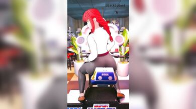 Big Boobs Blonde Babe Explodes with Size in 'Makima Arcade Growth [jackiedoot]'