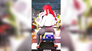 Big Boobs Blonde Babe Explodes with Size in 'Makima Arcade Growth [jackiedoot]'