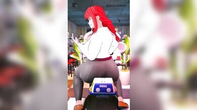 Big Boobs Blonde Babe Explodes with Size in 'Makima Arcade Growth [jackiedoot]'