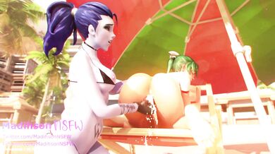 Kinky Widow and Kiriko's Beach Orgy