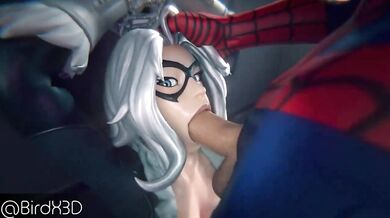 'Black-Haired Cat vs Spider-Man'