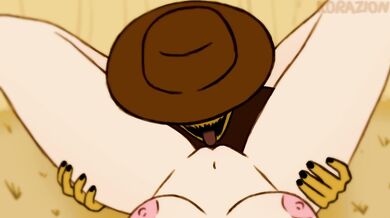 Scarecrow - Licking pussy (Korazion): A perverted scarecrow who licks and devours the dripping wet cunts of innocent farm girls in this explicit hentai porn video.