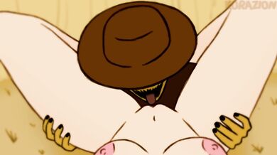 Scarecrow - Licking pussy (Korazion): A perverted scarecrow who licks and devours the dripping wet cunts of innocent farm girls in this explicit hentai porn video.