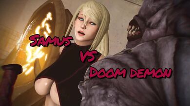 Busty Metroid Huntress Fucks Hellish Abomination in 3D Animation Parody!