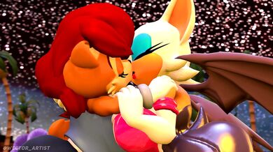 Sexy Slut Sally's Wet Tongue Action with Foxy Lass Rouge