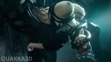 'The Dark Kitten Defeated by the Venomous Vixen in Quakka3D'