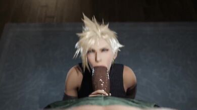 'Stormy Skies: Cloud Strife Sucks Dicks in a Rainy Day'