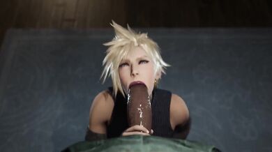 'Stormy Skies: Cloud Strife Sucks Dicks in a Rainy Day'